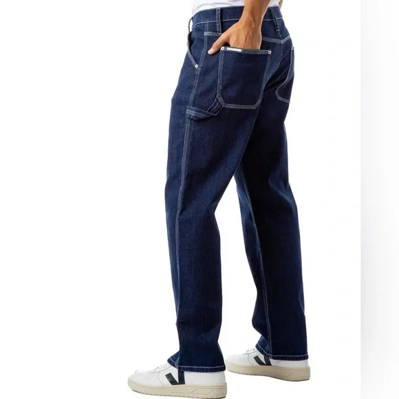 Jordache Vintage Men's Dark Wash Carpenter Jeans in 34 x 32 - Picture 3 of 7